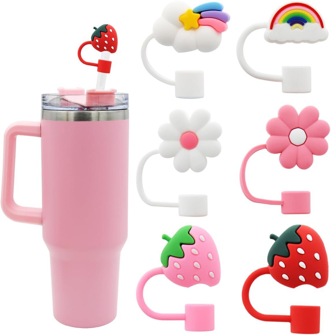 Wholesale 6pcs/pack set of 10mm silicone straw plugs